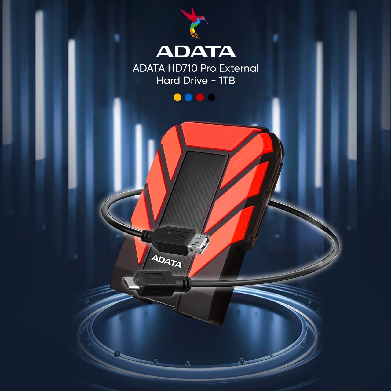 هارد اکسترنال ای دیتا مدل HD710 Pro ظرفیت یک ترابایت دارای رابط USB Type-A 3.0