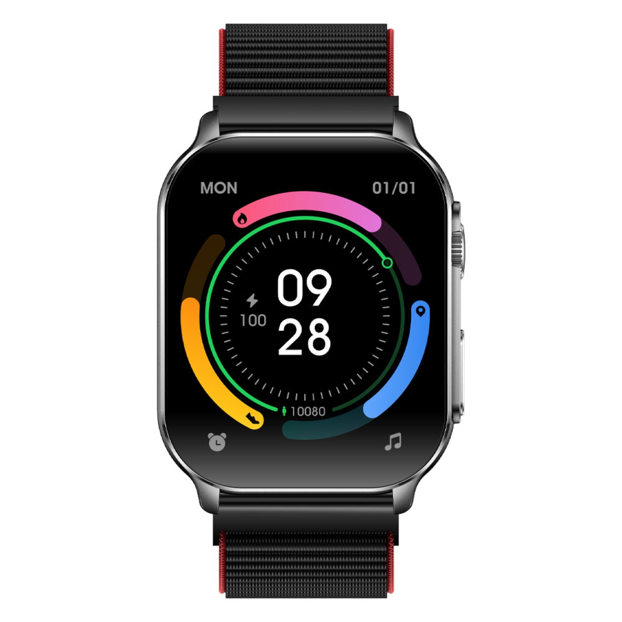 ساعت هوشمند گلوریمی مدل Flex دارای قابلیت های صفحه نمایش رنگی و لمسی، کنترل سطح اکسیژن، مناسب برای ورزش بند سیلیکونی