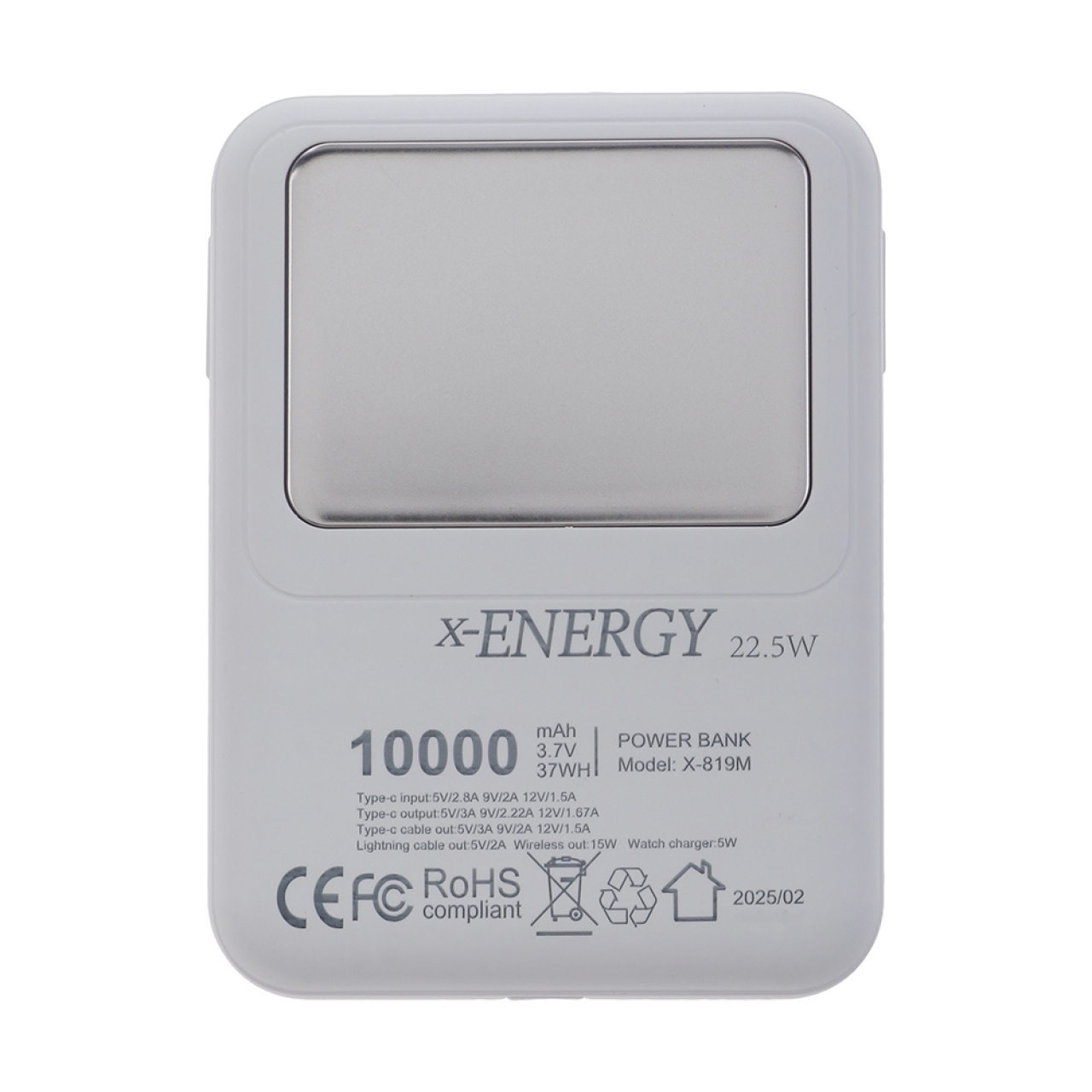 پاوربانک ایکس انرژی مدل X-819M 22.5W ظرفیت 10000 میلی آمپر ساعت