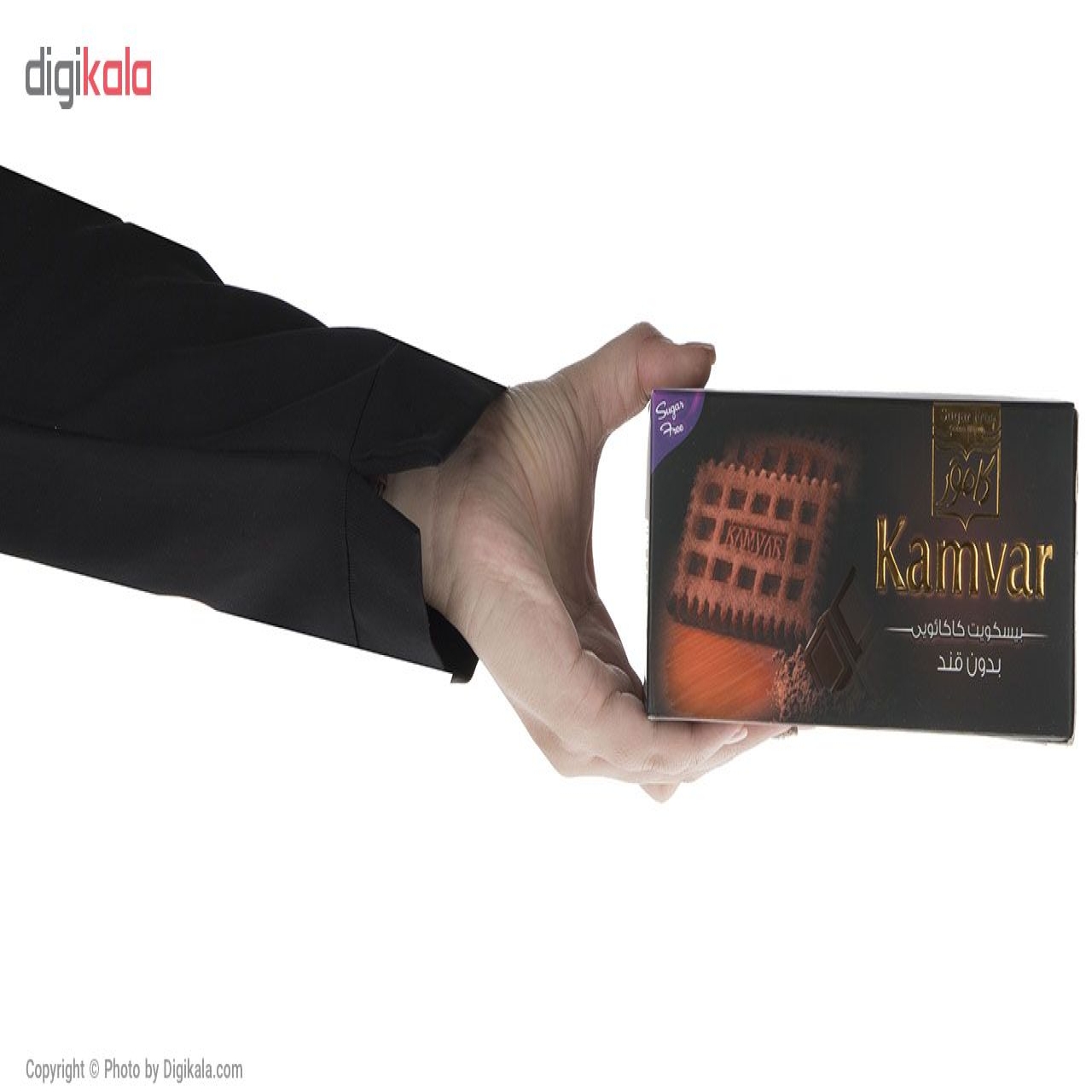 بیسکویت کاکائویی بدون قند کامور - 360 گرم