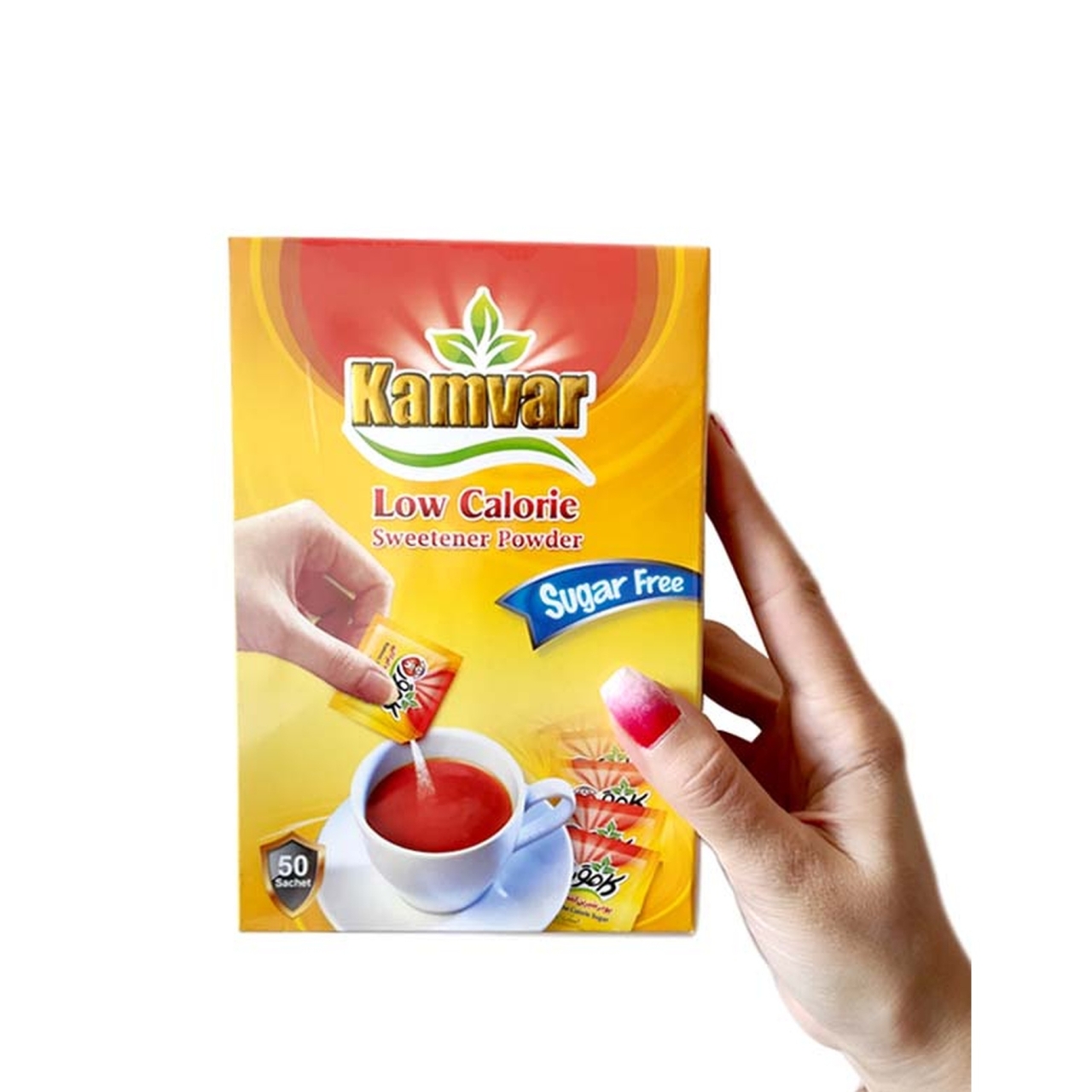 پودر شیرین کننده بدون قند کم کالری کامور بسته 50 عددی