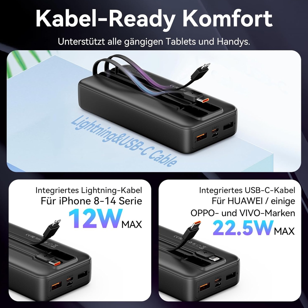 پاوربانک 22.5 وات ونشن مدل FHPB0 ظرفیت 20000 میلی آمپر ساعت 