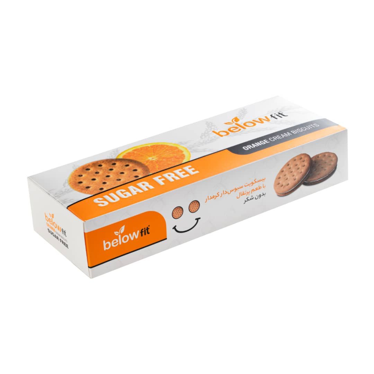 بیسکویت سبوس‌دار کرمدار پرتقالی بدون قند بیلو - 450 گرم