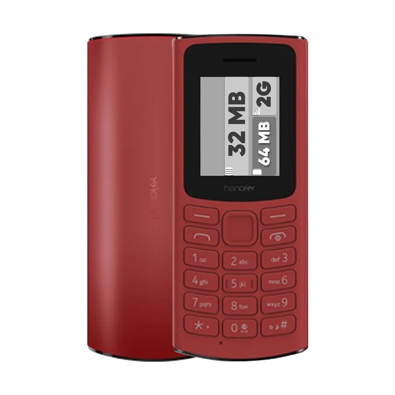 گوشی موبایل هانوفر مدل 105 دو سیم کارت ظرفیت 32 مگابایت و رم 64 مگابایت 