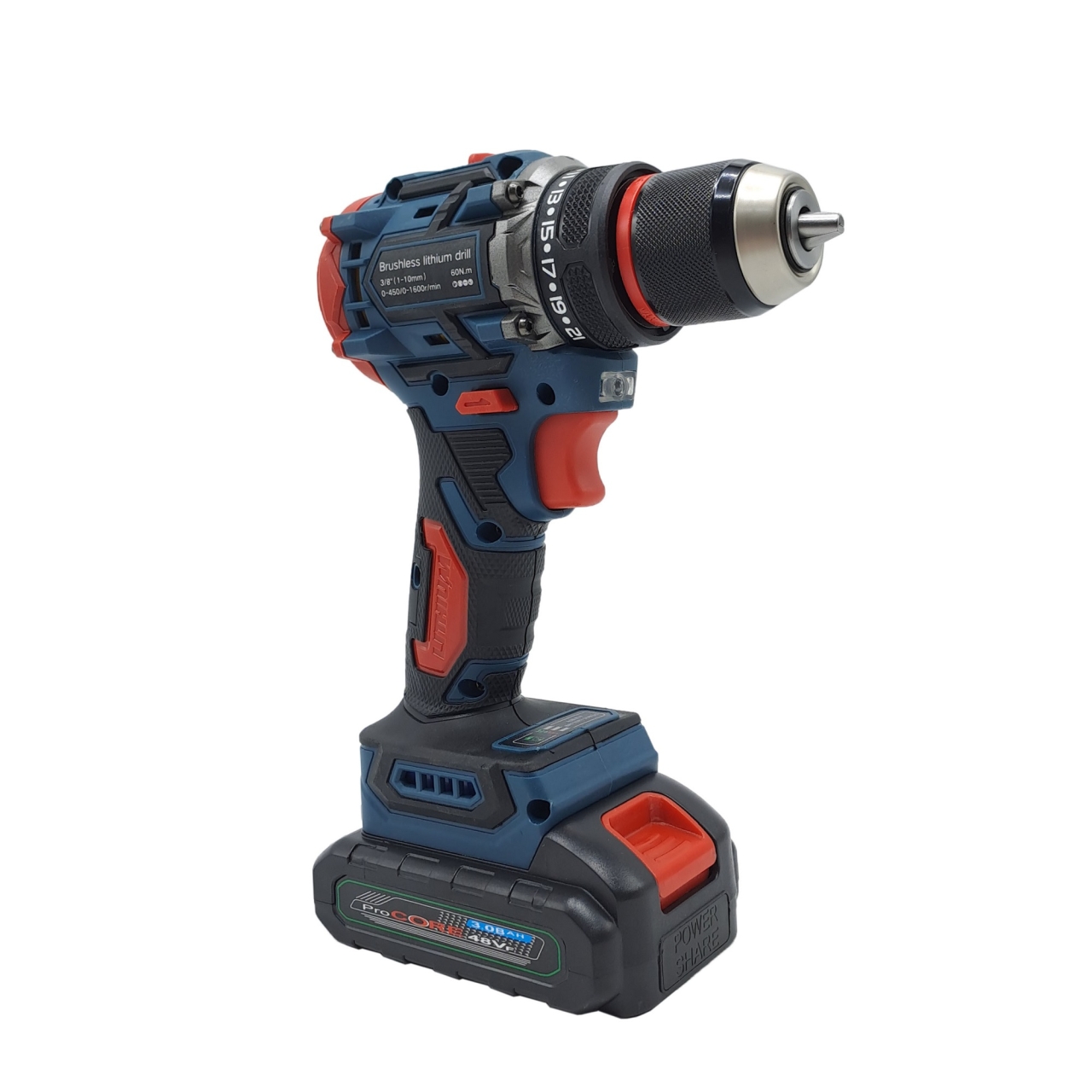 دریل پیچ گوشتی شارژی براشلس صنعتی باس مدل 48VF مجموعه 29 عددی 