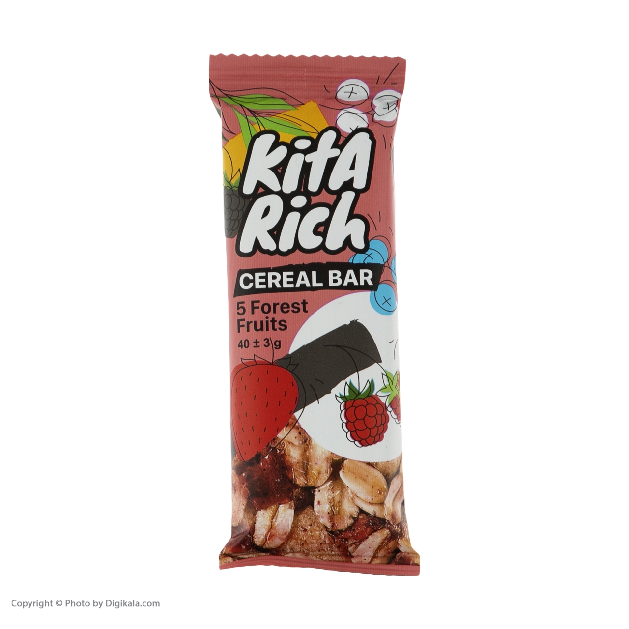 سریال بار 5 توت جنگلي کیتاریچ - 40 گرم بسته 12 عددی 