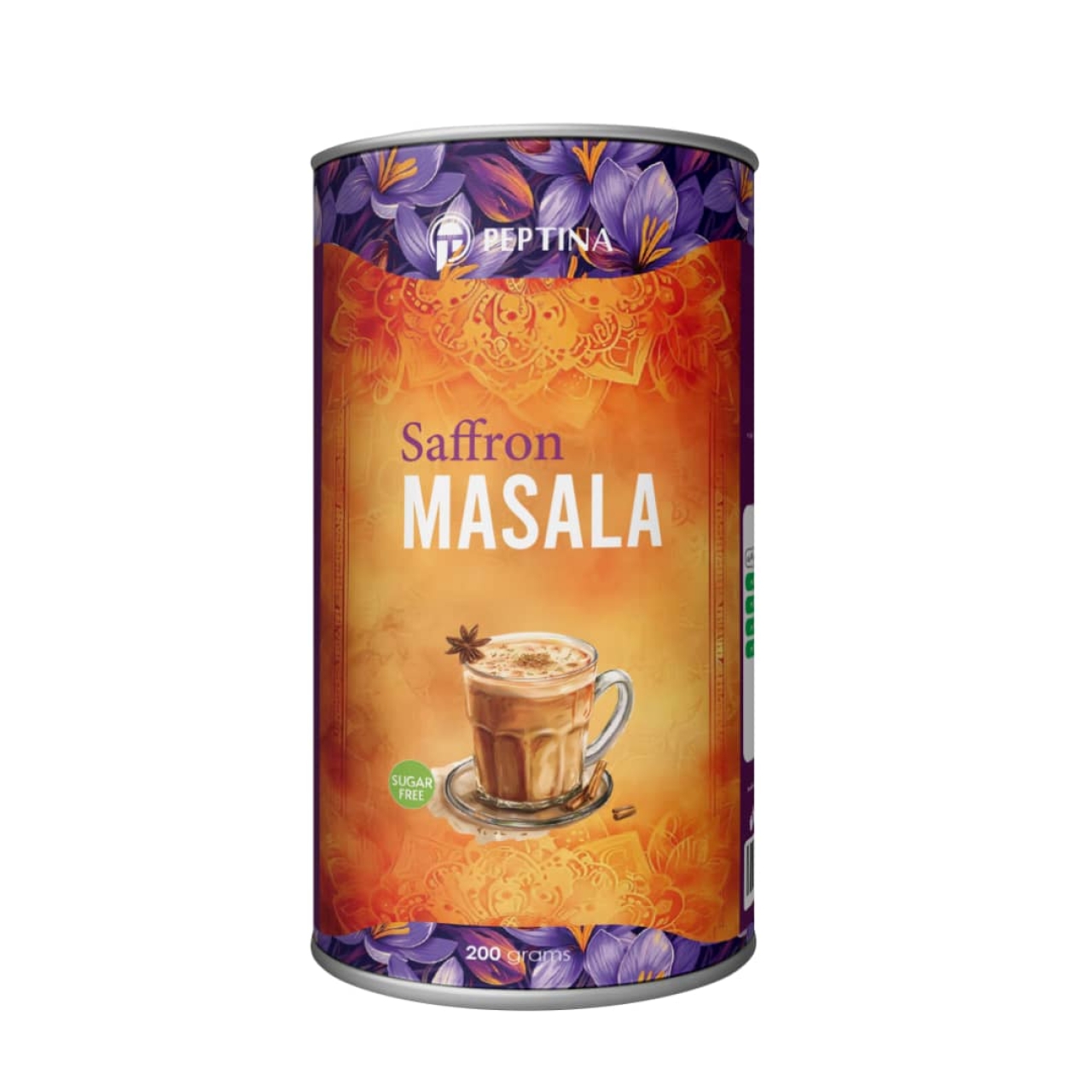 چای ماسالا زعفرانی بدون شکر پپتینا - 200 گرم
