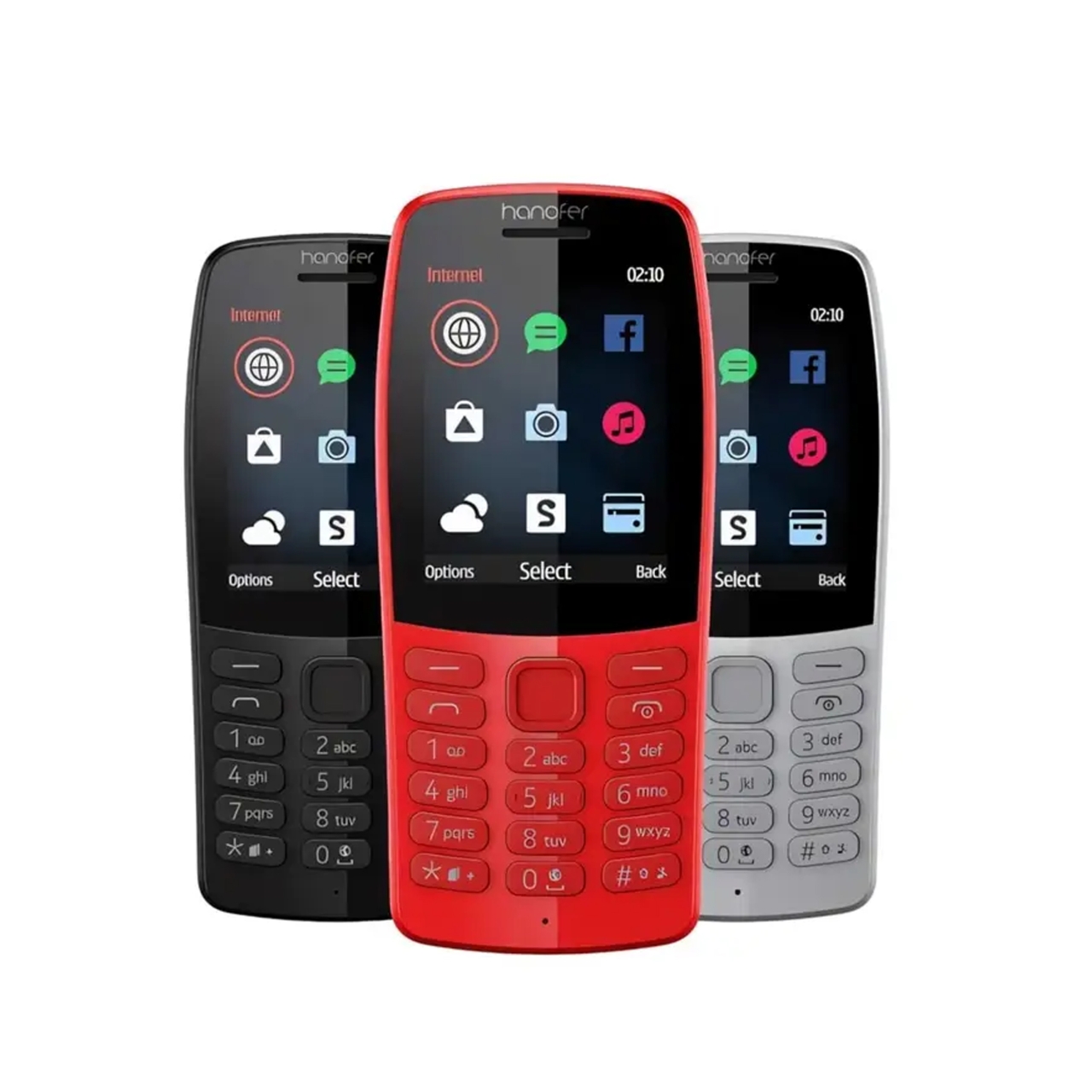 گوشی موبایل هانوفر مدل 210 دو سیم کارت ظرفیت 128 مگابایت و رم 64 مگابایت