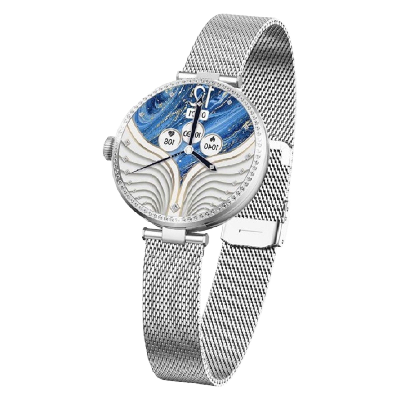 ساعت هوشمند گلوریمی مدل GL1 (مخصوص بانوان) دارای قابلیت های قابلیت مکالمه از طریق بلوتوث بند استیل