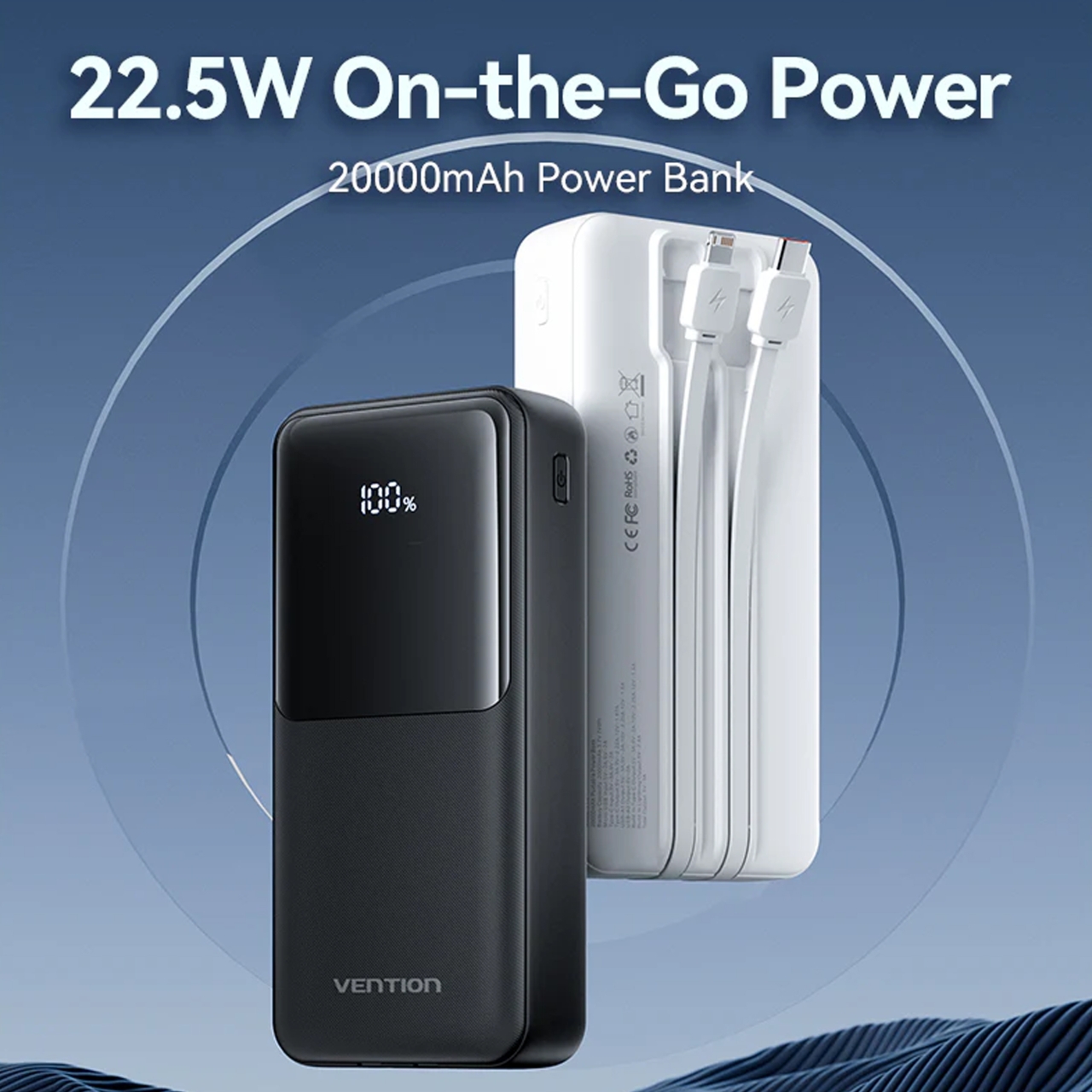 پاوربانک 22.5 وات ونشن مدل FHPB0 ظرفیت 20000 میلی آمپر ساعت 