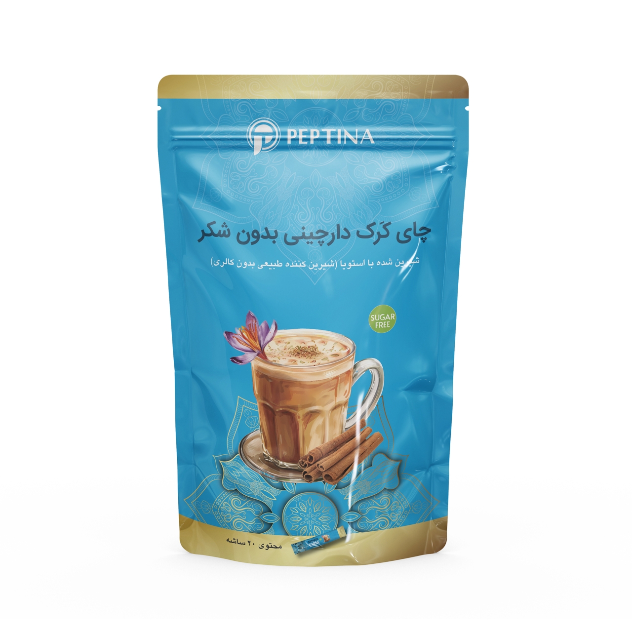 چای کرک دارچینی بدون شکر پپتینا بسته 20 عددی