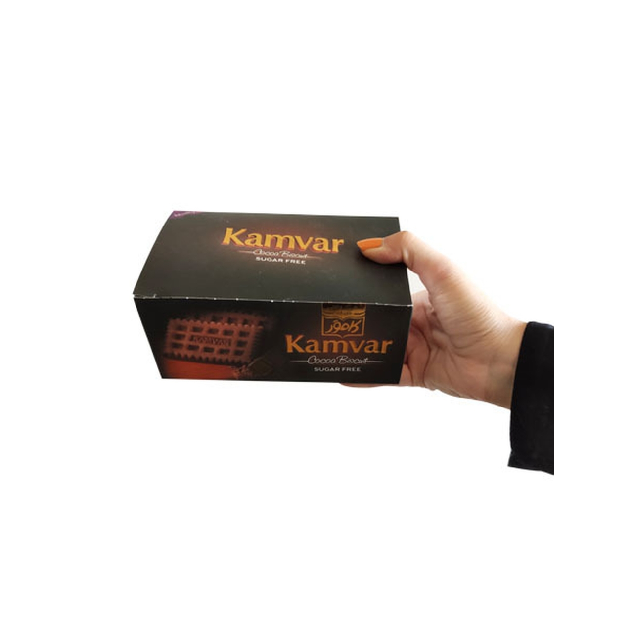 بیسکویت کاکائویی بدون قند کامور - 360 گرم