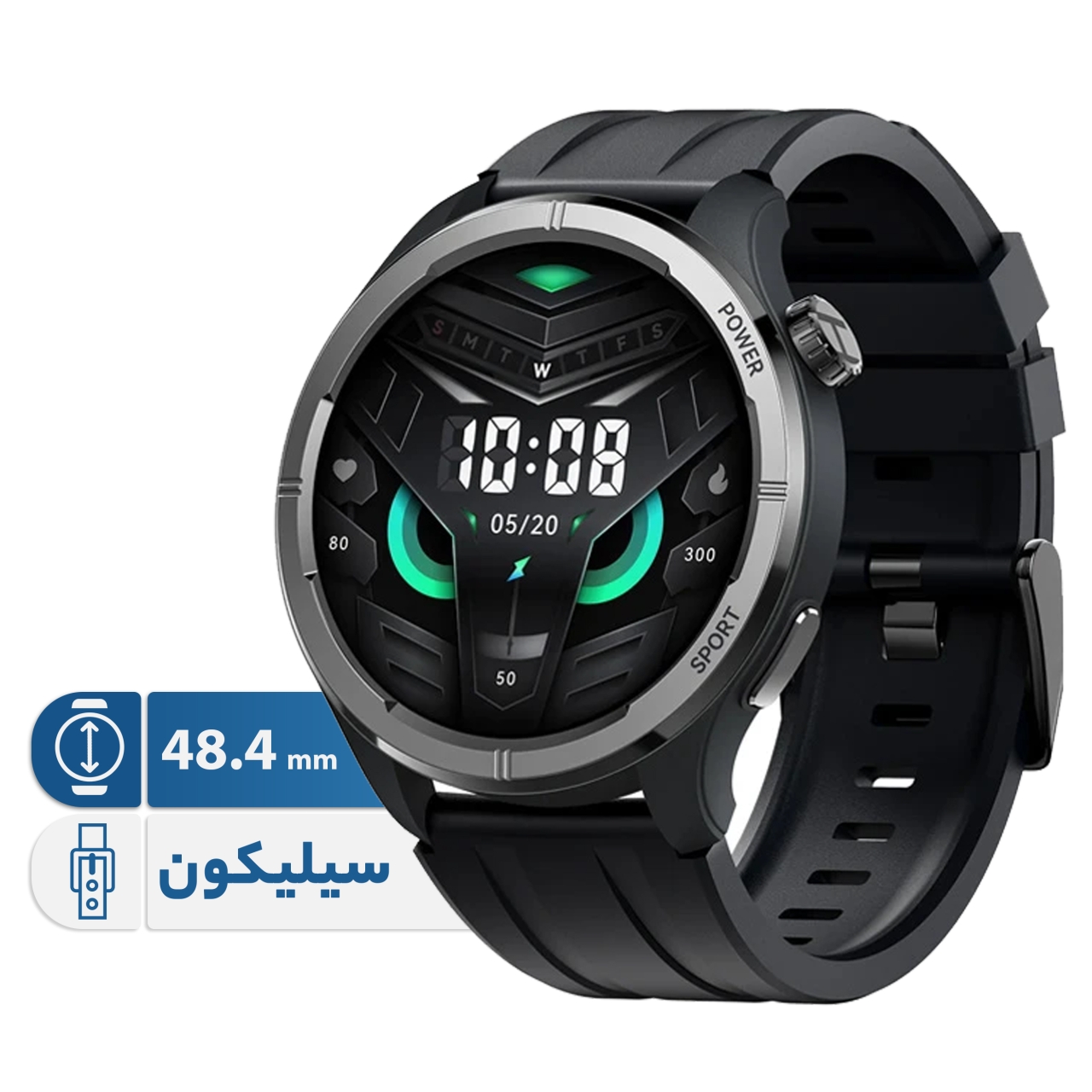 ساعت هوشمند 48.4 میلیمتری هایلو مدل Solar Neo با بند سیلیکونی