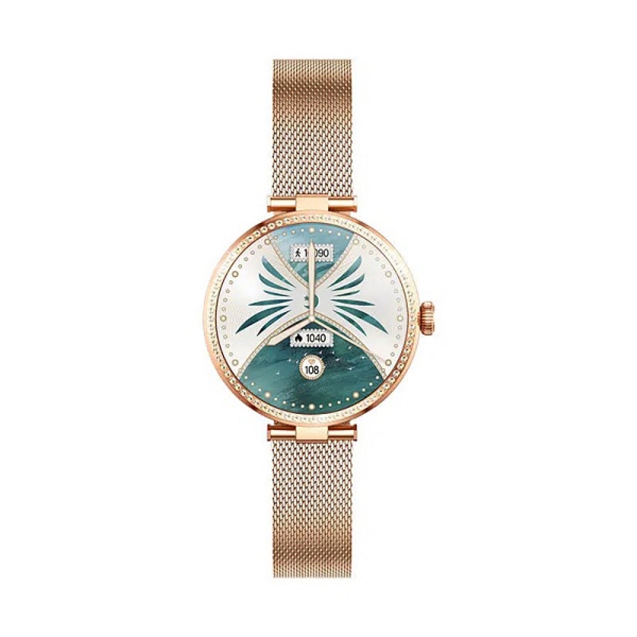 ساعت هوشمند گلوریمی مدل GL1 (مخصوص بانوان) دارای قابلیت های قابلیت مکالمه از طریق بلوتوث بند استیل