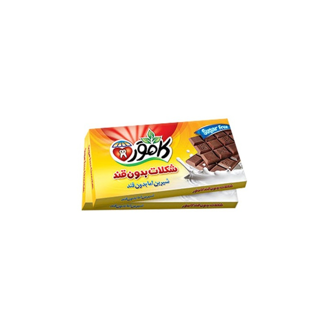 شکلات تابلت رژیمی بدون قند کامور - 100 گرم بسته 2 عددی
