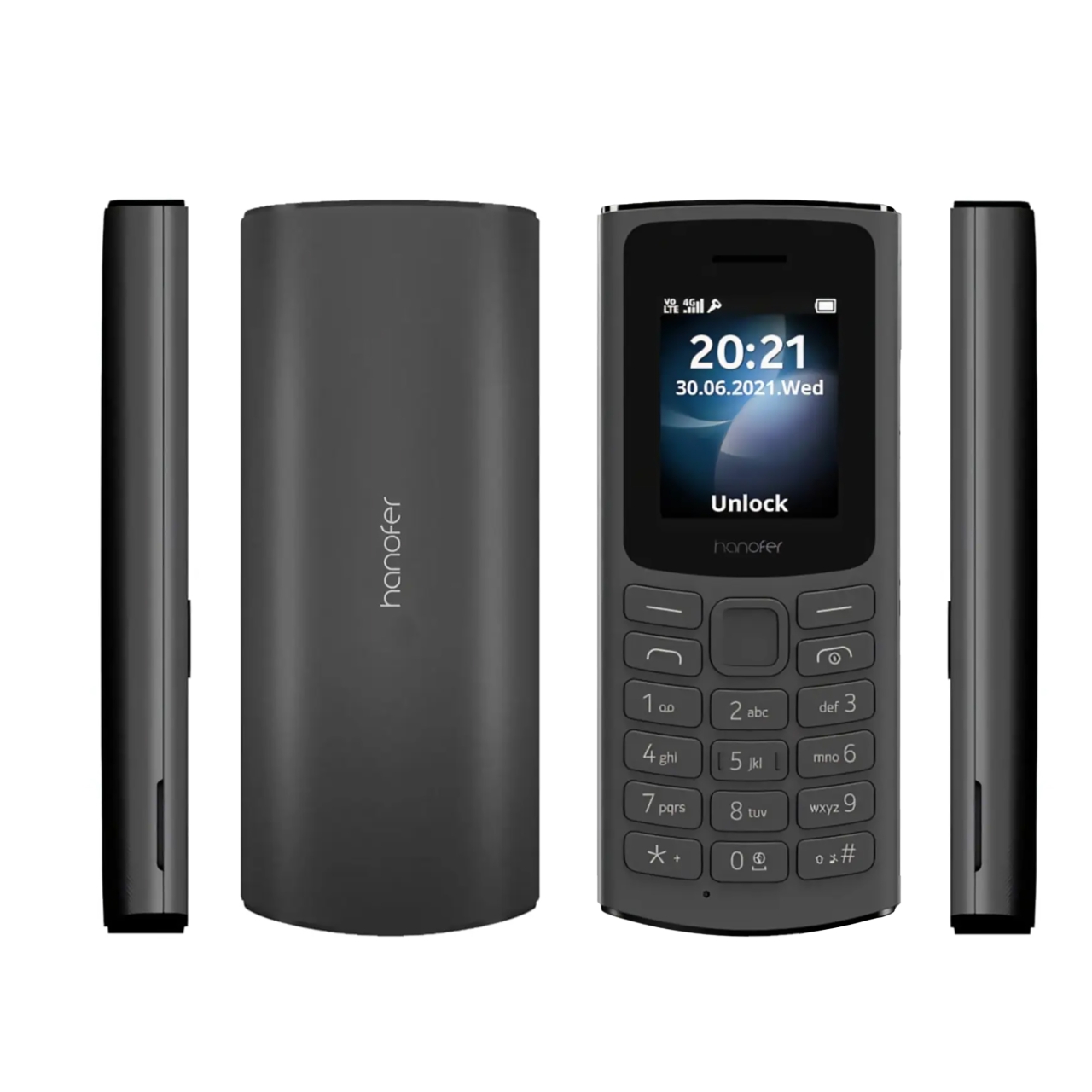 گوشی موبایل هانوفر مدل 105 دو سیم کارت ظرفیت 32 مگابایت و رم 64 مگابایت 