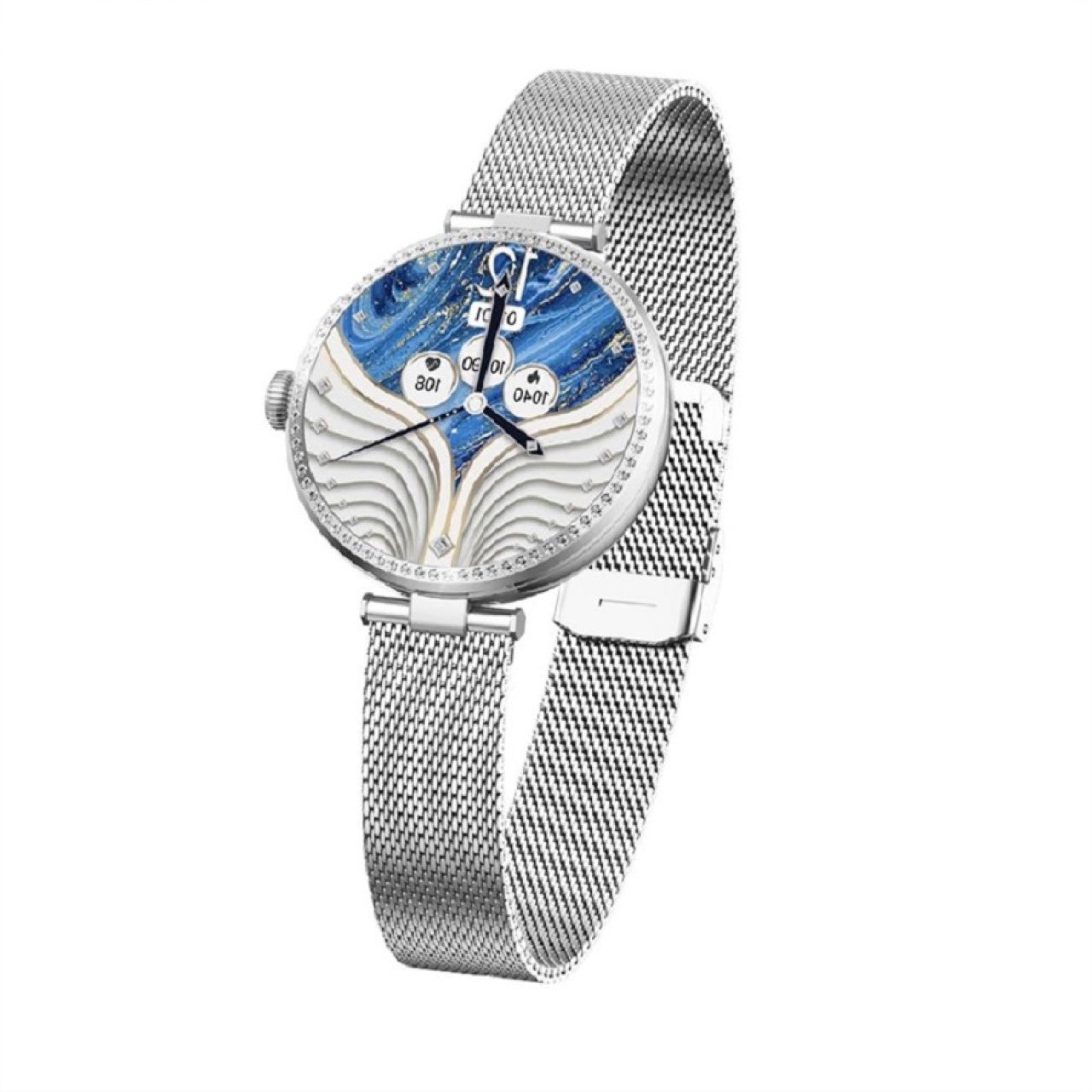 ساعت هوشمند گلوریمی مدل GL1 (مخصوص بانوان) دارای قابلیت های قابلیت مکالمه از طریق بلوتوث بند استیل