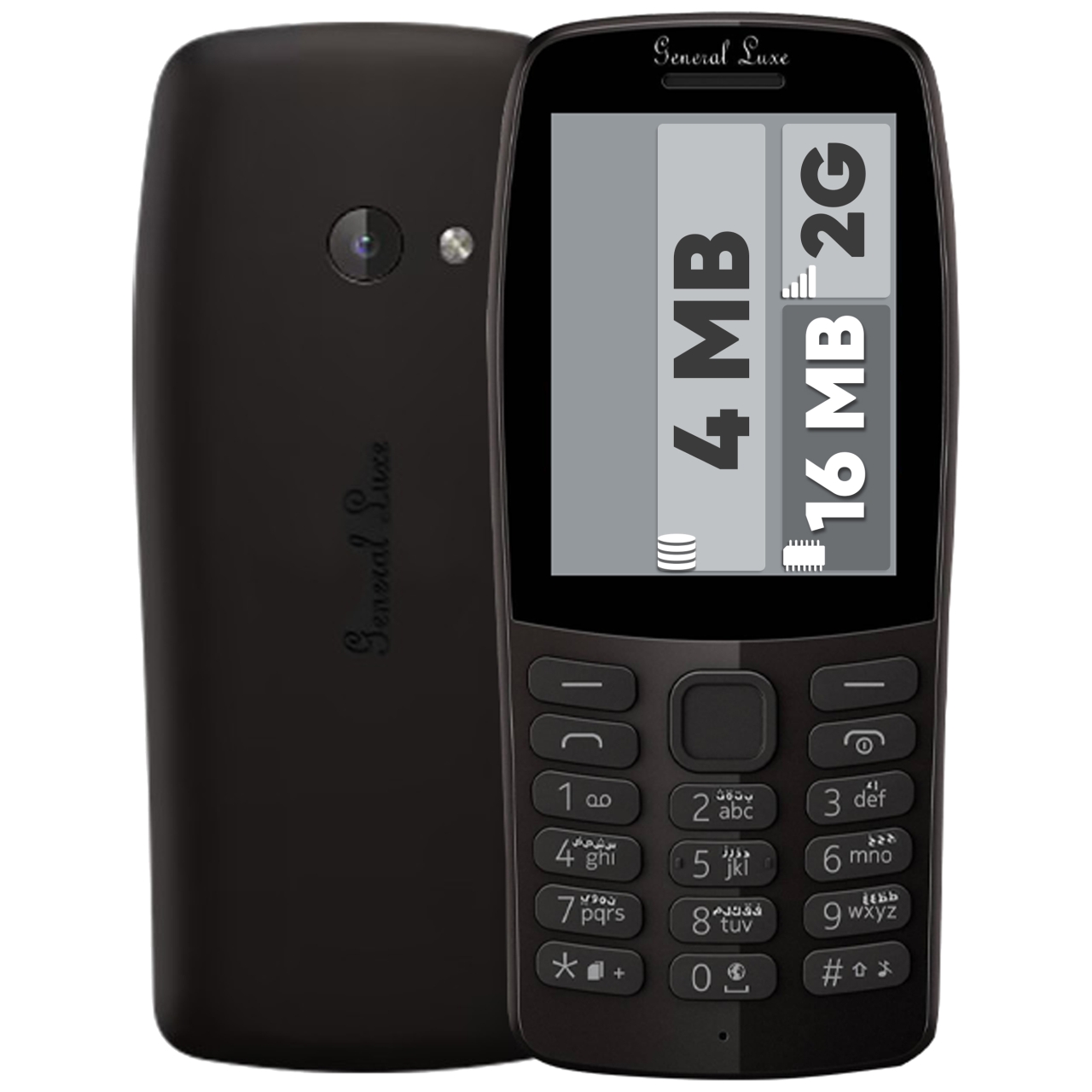 گوشی موبایل جنرال لوکس مدل 210 دو سیم کارت ظرفیت 4 مگابایت و رم 16 مگابایت 